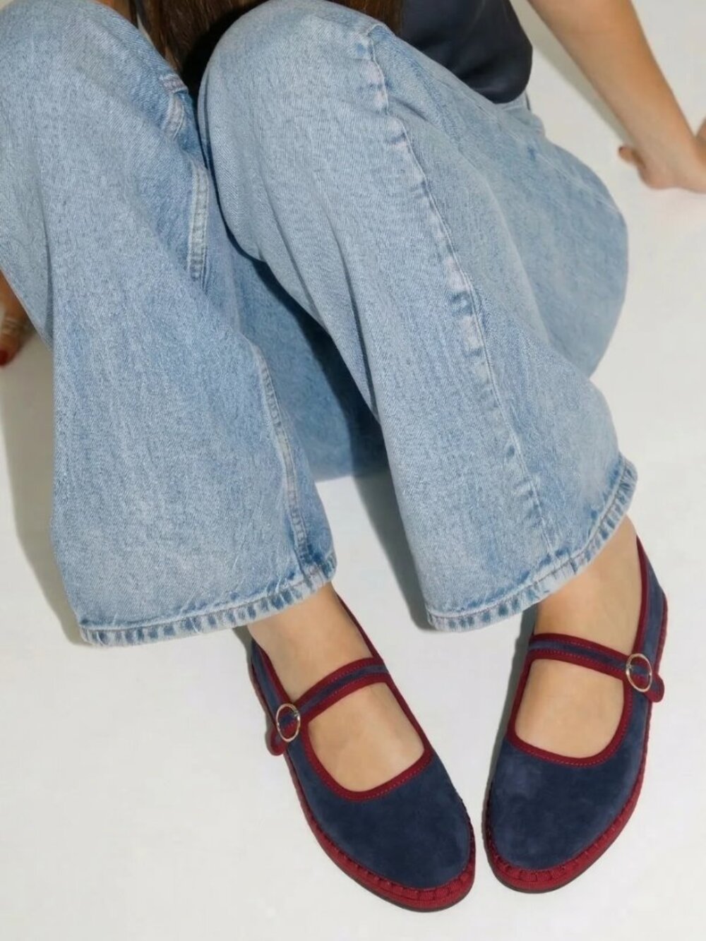Cushionaire Missy Velvet Mary Jane Ballet Flats (For Women)